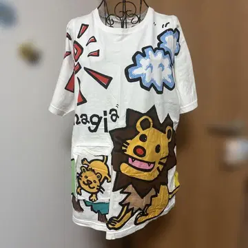 엘르 로데오 컬러풀 동물 아플리케 반팔 T셔츠