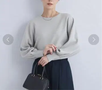 미사용 새상품 그린 라벨 릴랙싱 형태 니트 풀오버 그레이
