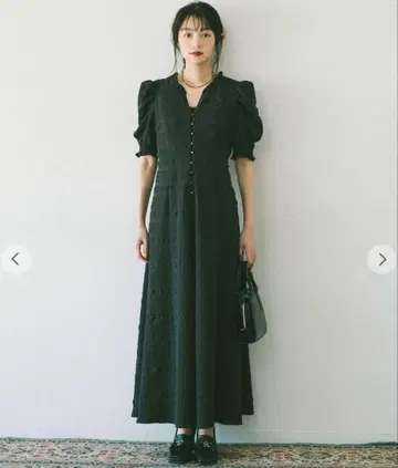COCODEAL 백산 체크 원피스 차콜