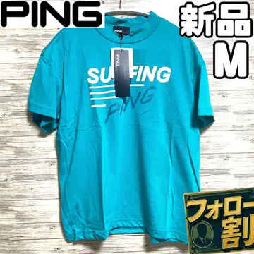[ 팔로우 할인 ] 새상품 PING 여성용 반팔 하이넥 티셔츠 L 사이즈