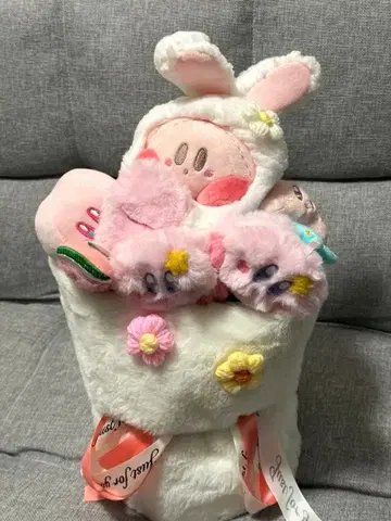 커비 봉제 인형 토끼 귀 포함