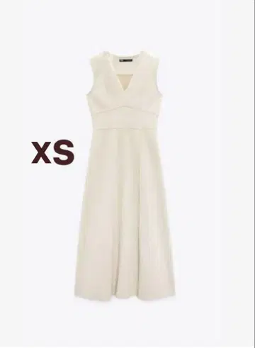 ZARA 페이크 스웨이드 오버롤 스커트 화이트 크림 베이지