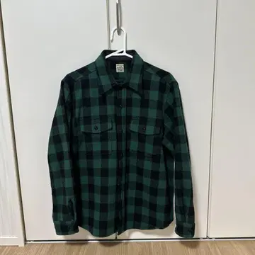 라디얼 RADIALL 울 체크 셔츠 그린 아패치