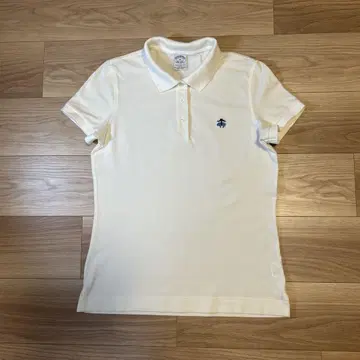 Brooks Brothers 로고 자수 여성용 반팔 피케 셔츠 M