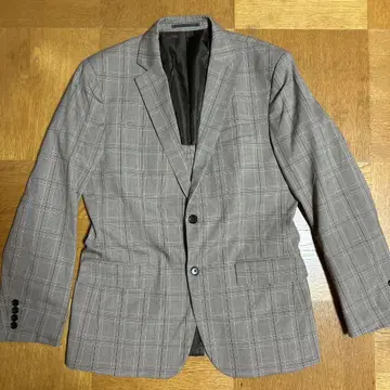 [ 새상품급 ] GU 지유 셋업 브라운 계열 체크 L