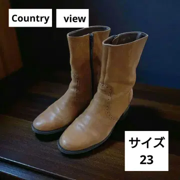 Country view 가죽 지퍼 지퍼