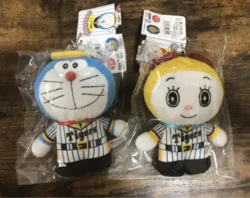어디든지 도라에몽 한신 타이거즈 봉제 인형 마스코트 키체인