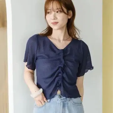 kastane 프론트 셔링 반팔 TEE