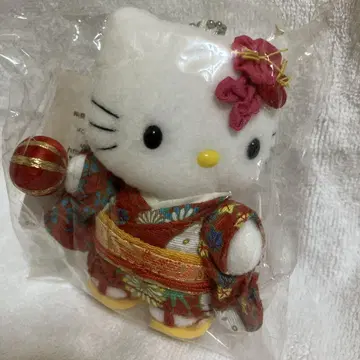 가나자와 한정판 헬로키티 기모노 일본 의류 빨간색