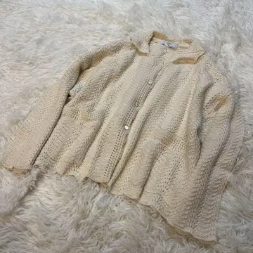 slobe iena 크로셰 가디건 아이보리