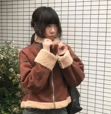 anyonemore 에니원모아 무스탕 보아 자켓 nugu