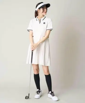 a.v.v 화이트 폴로 원피스 여성용 골프