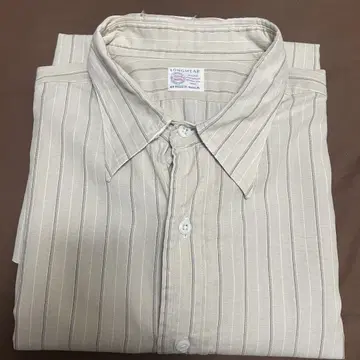 50s LONG WEAR 스트라이프 패턴 밴드 포함 숏 슬리브 셔츠