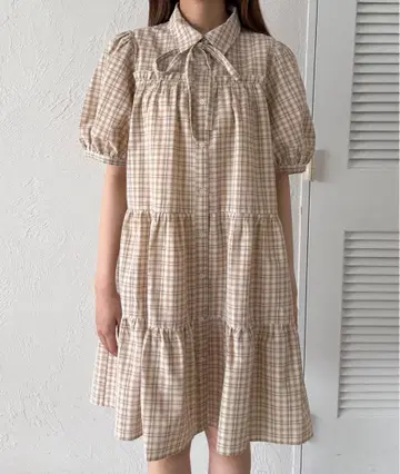 kutir 모듬 티어드 셔츠 원피스
