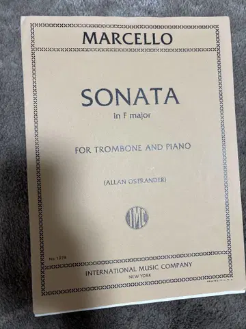 Marcello 트롬본과 피아노를 위한 소나타