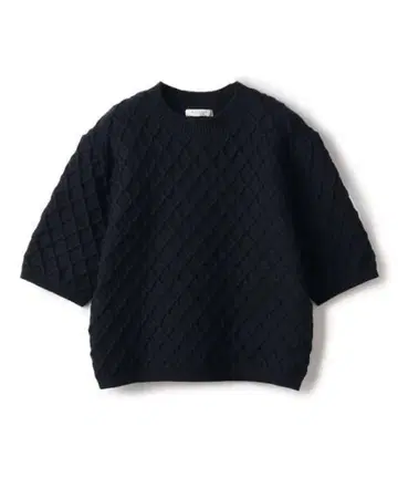 MACPHEE*하이브리드 코튼 케이블 하프 슬리브 풀오버