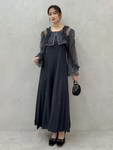 2피스 프릴 볼레로 원피스