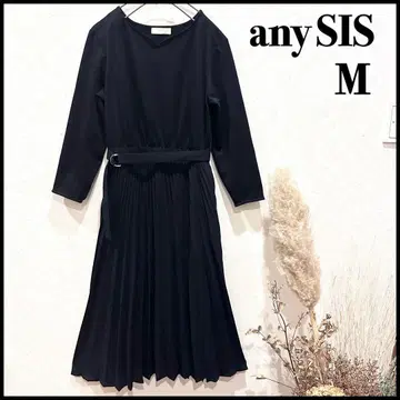[ 새상품급 ] anySIS 플리츠 원피스 세탁 가능 오피스 깔끔한 M