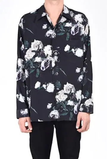 [ 새상품급 ] LAD MUSICIAN 17SS 꽃무늬 오픈 카라 셔츠