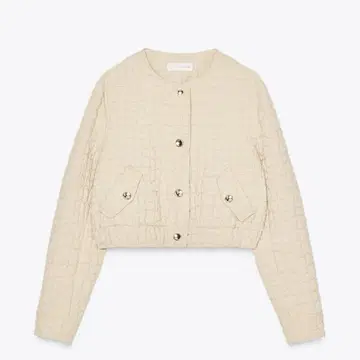 ZARA 퀼팅 봄버 자켓
