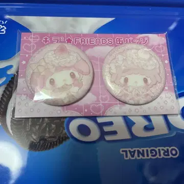 마이멜로디 피아노 딸기 신문 부록 캔뱃지 산리오 미개봉