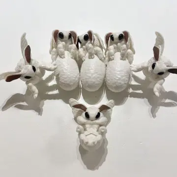 귀여운 누에 가챠가챠 6개 세트