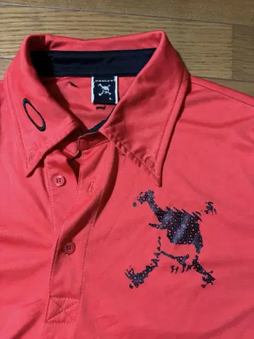 OAKLEY 골프 피케 셔츠 빨간색 L
