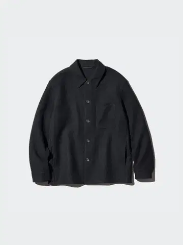 유니클로 더블 페이스 셔츠 자켓 NAVY L