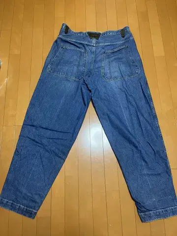 칼 카니 데님 금 패치 초와이드