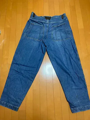 칼 카니 데님 금 패치 초와이드