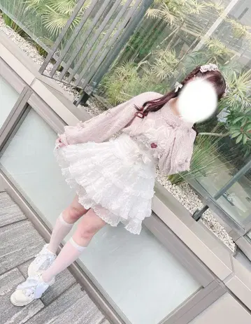 리본 벨트 샤샤 스커트 화이트