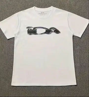 화이트 로고 프린트 T셔츠