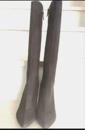 미라인 나인 웨스트 천연 가죽 스웨이드 롱 부츠