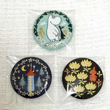 무민샵 무민 복권 자수 브로치 3종 세트
