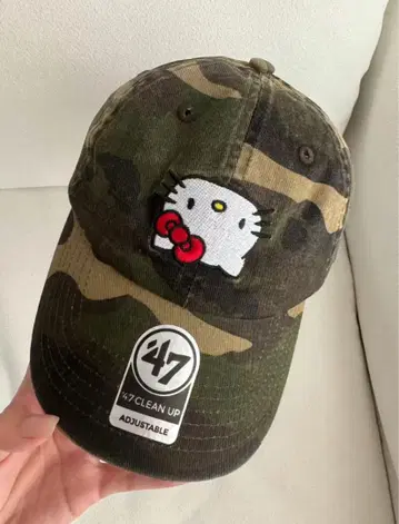Hello kitty47 brand 헬로키티 카모플라쥬 캡