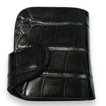 폐판 REDMOON 레드문 악어 엠보싱 컴팩트 지갑 벨트 포함