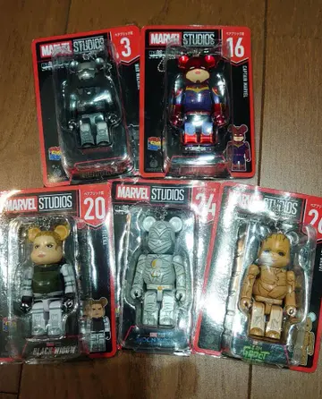 Happy 복권 MARVEL BE@RBRICK 5종 세트 + 교환권