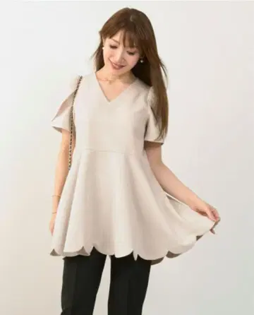 플레어 튜닉 M 베이지