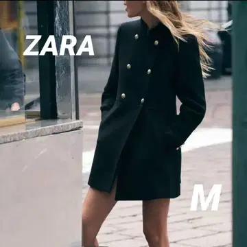 익명 배송 ZARA 울 더블 브레스트 코트 M