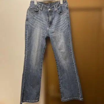 새상품급 플레어 데님 허리밴딩