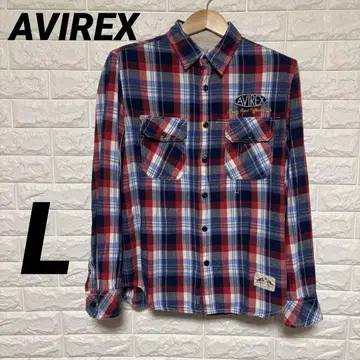 [ AVIREX ] 플란넬 셔츠 L 사이즈 남성용