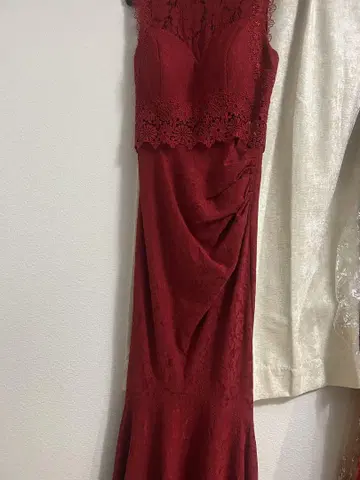 UNA VALERIE 롱 드레스 빨간색