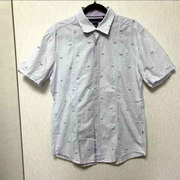 0274 HUGO BOSS 반팔 셔츠 SLIM FIT 돌고래 패턴