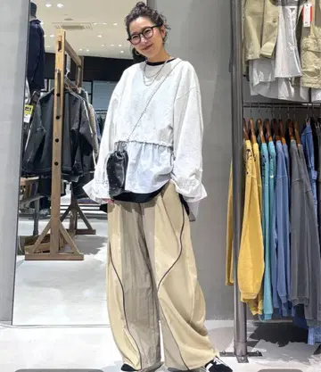 니코앤드 be with M 미사요 하기 와이드 팬츠