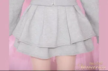 미셸 마카롱 셋업 스커트 그레이
