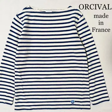 ORCIVAL 오르치발 자수 로고 보더 바스크 셔츠 롱 슬리브 2