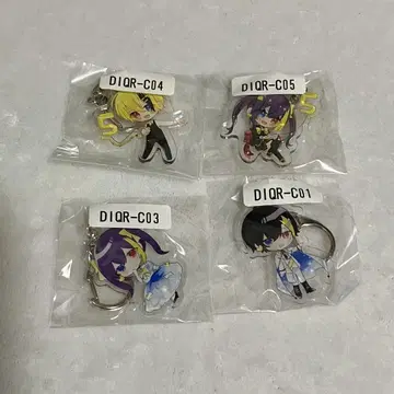 다이키리 웹폰 아크릴 키링 4개 세트