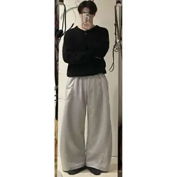 wide sweat pants 변형 스웨트 팬츠 그레이