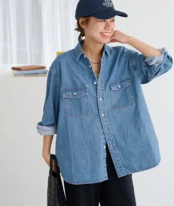 JOURNAL STANDARD relume*9oz 데님 워크 셔츠*