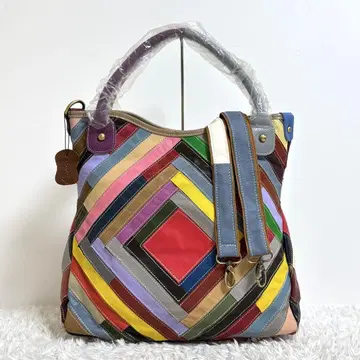 [ 미사용 ] 에스타시온 2way 백 가죽 패치워크